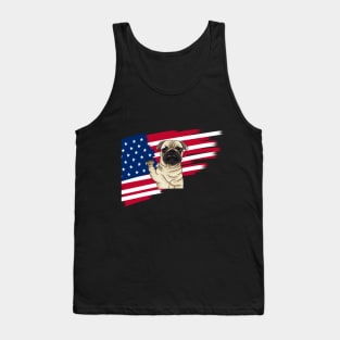 American dog flag independence day T-Shirt Tank Top